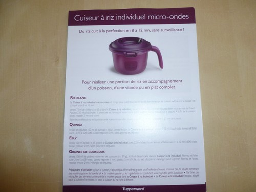 Tupperware neuve fiche - tupperware, du