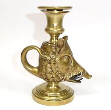 Bougeoir En Bronze Sanglier