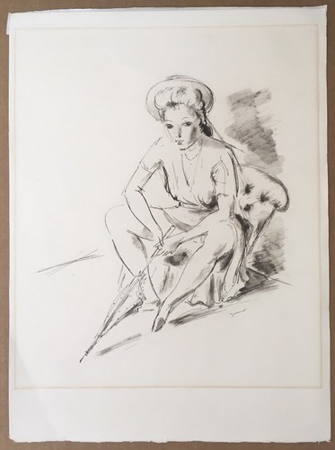 Lithographie ancienne portrait - lithographie,
