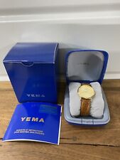 Ancienne Montre Femme Yema YE743 Bracelet Cuir Boite Modele Vintage