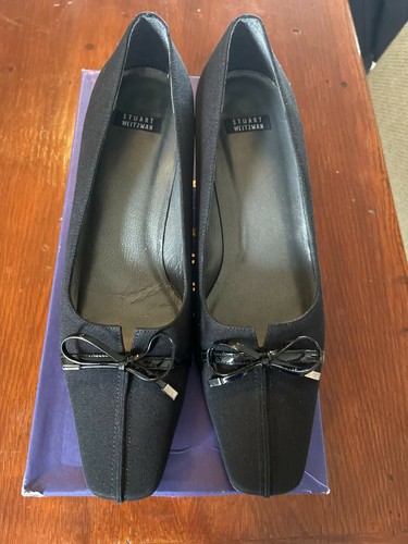 Stuart weitzman black crepe - stuart,