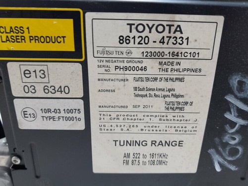 Autoradio toyota prius nhw30 - autoradio,