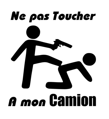 Sticker autocollant touche pas