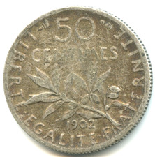 50 centimes argent Semeuse