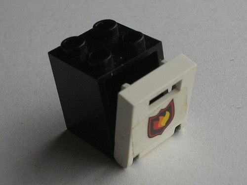 Lego white container - white, 2x2x2