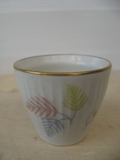 6 COQUETIERS Porcelaine THOMAS  Décor FEUILLES 4,5 cm haut