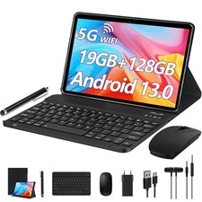 Tablette 10.1'' 19Go+128Go Android 13 Octa-Core 5G WIFI Clavier Souris - YUMKEM