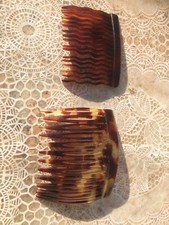 Lot 2 ancien peignes Chignon Femme style ecaille hair combs collection costume