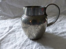 R. DELAVAN ETAIN D'ART MARTELE POT A LAIT OU CREME ART DECO SIGNE