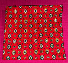 Tissu ancien coton provençal fond rouge   larg 130 cm x H 230 cm    C922