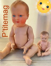 Lot 2 anciens baigneurs Petit Colin 42 cm et SNF 22 cm. Celluloïd.