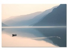 Tableau toile imprimé paysage au crépuscule 30x50cm avec chassis déstockage - 29