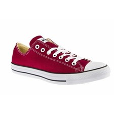 Chaussures Universel Unisex Converse All Star OX M9691 Bordeaux-Blanc