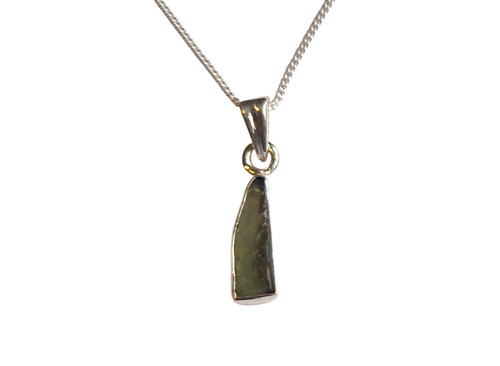 Pendentif moldavite argent - moldavite,