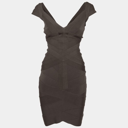 Mini robe hervé léger grise - mini,
