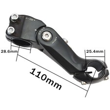 Potence réglable de vélo, tige de guidon courte 110x25.4mm