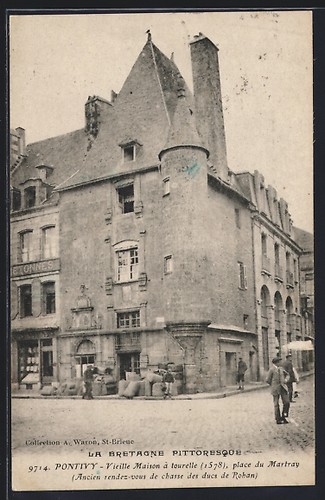 Cpa pontivy vieille maison à - pontivy,,