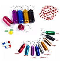 Porte Clef Pilulier médicament Pillbox aluminium
