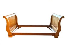 Lit en Bois de Noyer Massif 19e siècle 190 x 90 cm (Très Bon Etat)