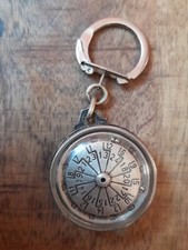 Porte-clé rare jeu de hasard tiercé roulette mécanique fer/13/trèfle