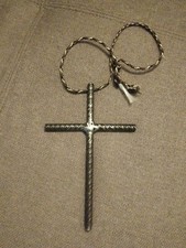 Croix Métal Fer Catholique Ésotérique Crucifix Fait Main...