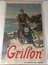 affiche Moto, Affiche ancienne, Côte d’Azur, Riviera￼,GRIFFON,TERROT