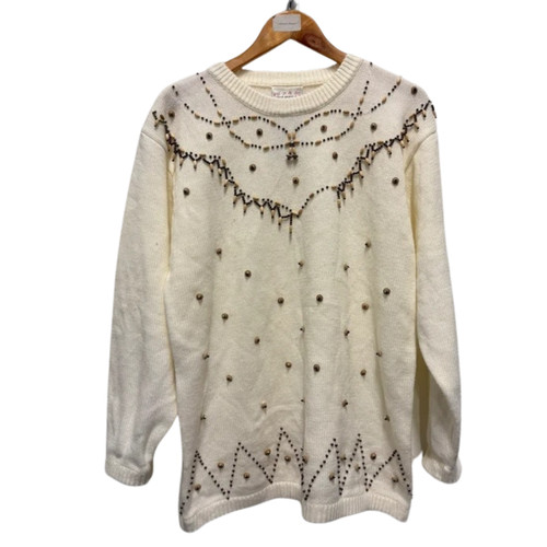 Pull vintage années crème - pull,