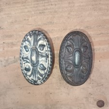  poignées de porte en fonte  serrure  La Paire 