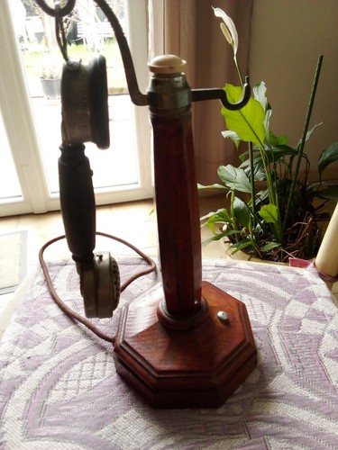 Telephone ancien bois type - telephone, en