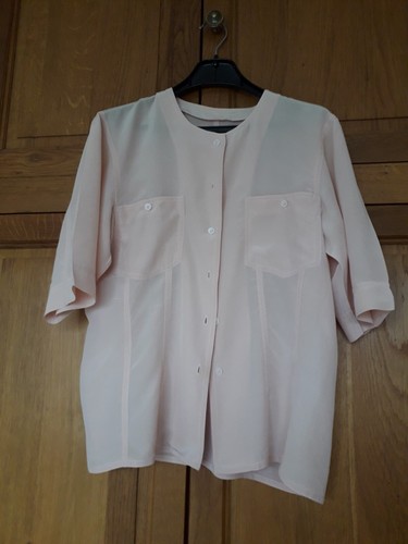 Beau chemisier soie rose - en,
