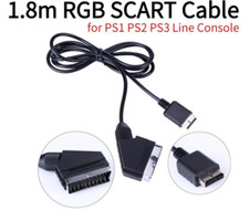 Câble RGB Ps1 Ps2 Ps3 TV Scart AV peritel pour Console Playstation 1 2 3 - 1.8m