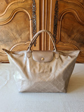 Sac Longchamp Pliage Doré Or Toile Cabas