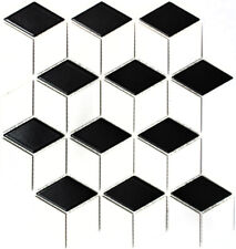 Mosaïque Blanc Noir Brillant