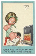 MALLET Béatrice PUBLICITE Fonderies Nestor Martin  " au coin du feu "