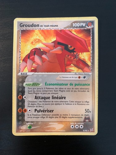Carte pokémon groudon - groudon, de
