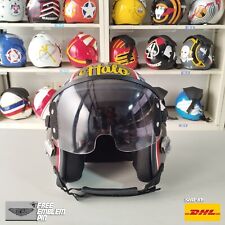 TOP GUN HALO HGU-55 FLIGHT HELMET MOVIE PROP PILOT NAVAL AVIATOR USN+PIN