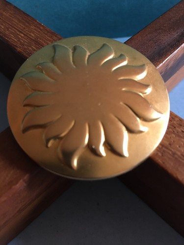 Vintage broche dorée - dorée, soleil