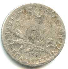 50 centimes argent Semeuse