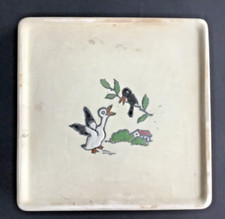 Longwy, Dessous de plat Longwy, circa 1934, 15 x 15 cm