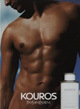 Publicité papier Parfum. Perfume ad Saint Laurent Kouros 2005