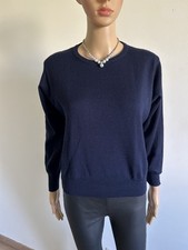 Pull bleu marine à manches