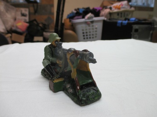 Elastolin soldier with machine - elastolin,