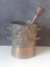 ancien Grand mortier en Bronze