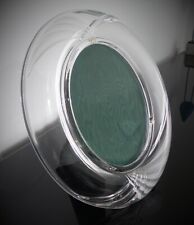 Rare et superbe porte-photo Art-Déco en verre épais blanc et transparent XXème