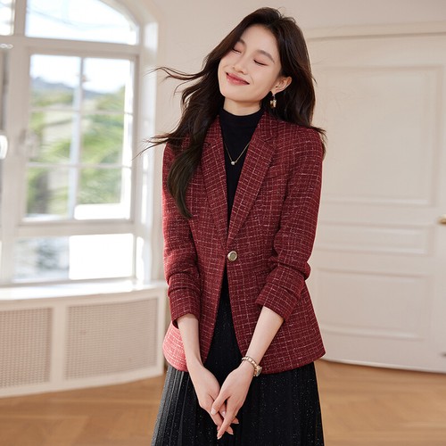 Blazer femme élégant rouge - Élégant,