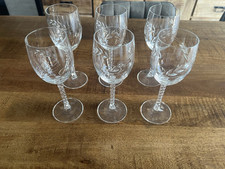 6  verres à Vin Rouge cristal