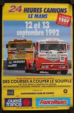 Affiche originale 24 Heures du MANS 1992 camion LKW ACO poster 34
