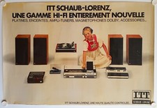 Affiche ITT SCHAUB-LORENZ Gamme Hi-Fi entièrement nouvelle Ann. '70 - 100x68 cm