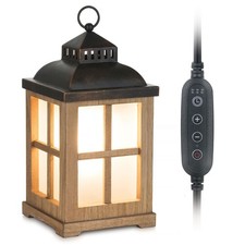 Lampe à parfum électrique pour cire avec minuterie  bougie en bois lampe de t...