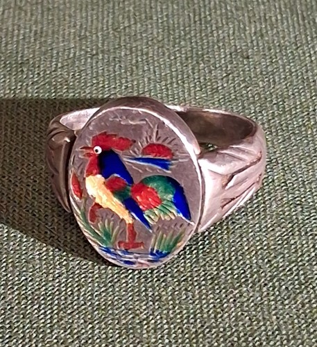 Rare bague pivotante ancienne - bague,
